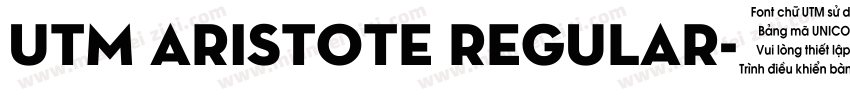 UTM Aristote Regular字体转换